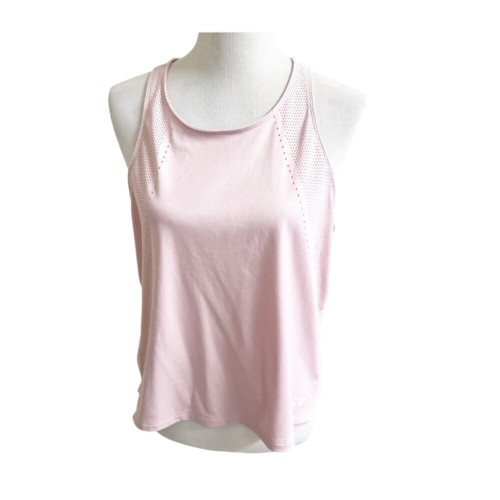 Under Armour Running Tank Top Women's Large Pink Mesh Sleeveless Activewear